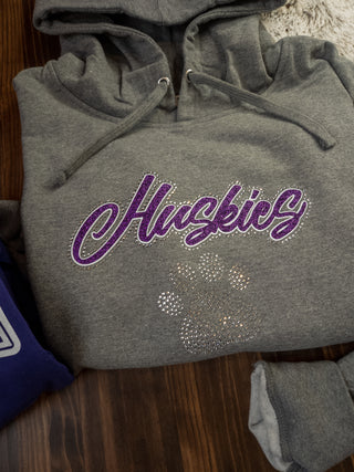 Huskies Rhinestone Hooded Sweatshirt