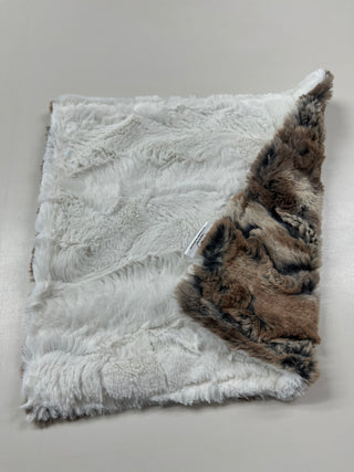 Driftwood Brown Wild Rabbit Minky w/Natural Hide Blanket **Choose Size Baby-Comforter & Pillow Covers