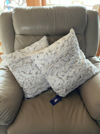 Natural Snowy Owl w/Safari Tan Hide Double Sided Minky Blanket - ALL Sizes Baby to King Size