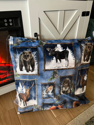 Frosty Wildlife Frames Blankets & Pillow Covers