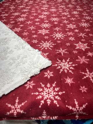 Red Mesmerizing Snowflakes Blanket * READY TO SHIP