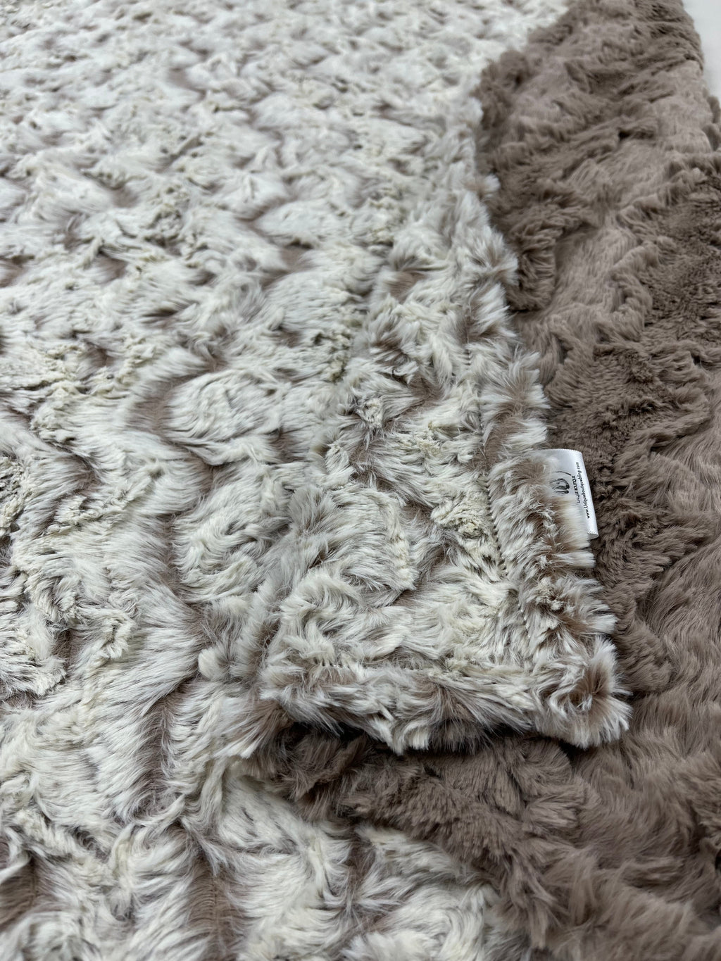 Alpine Brown / Taupe Double Sided Minky Blanket - Ready To Ship