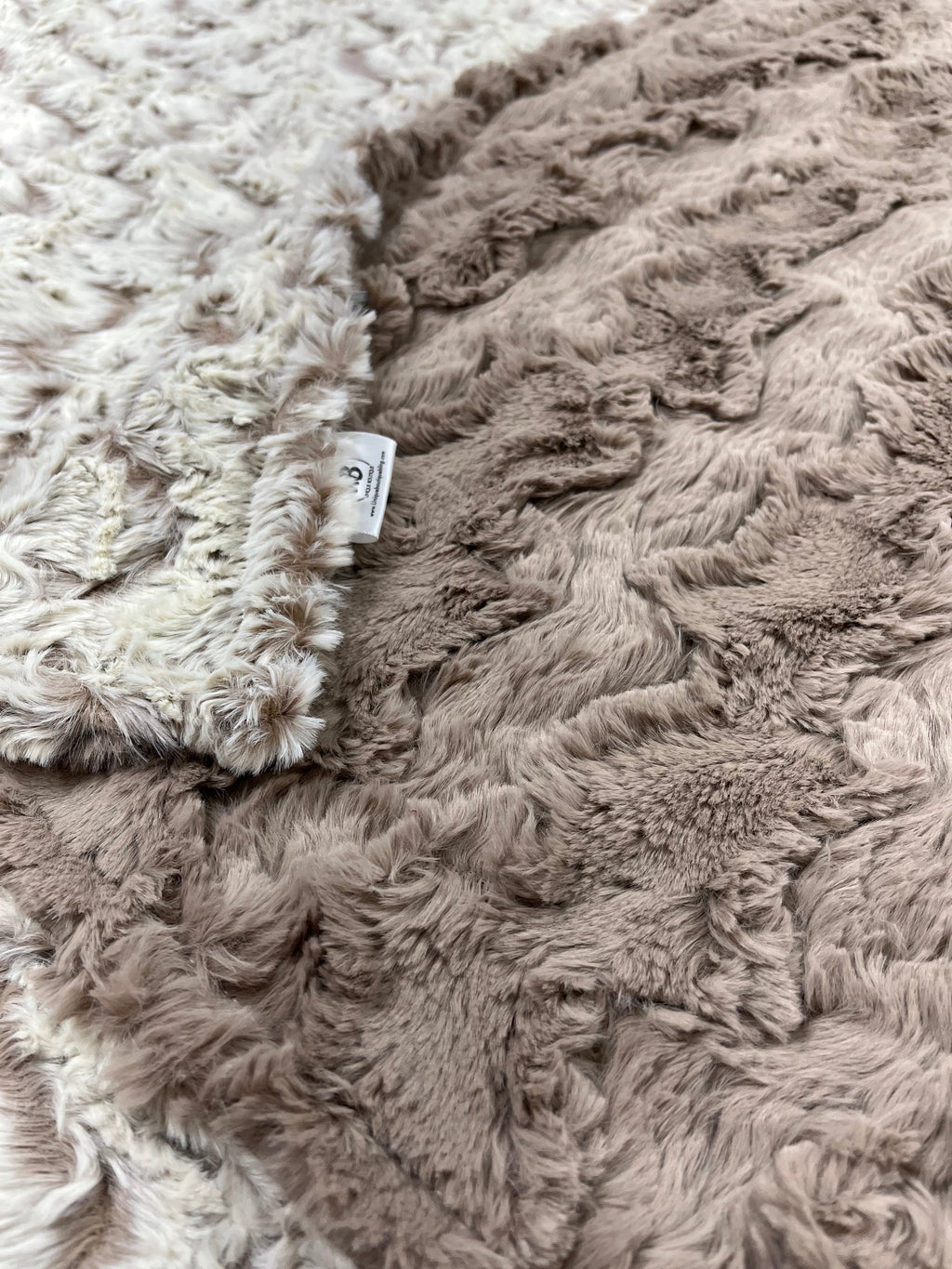 Alpine Brown / Taupe Double Sided Minky Blanket - Ready To Ship