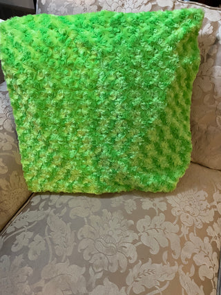 Lime Green Minky Pillow Cover 18"