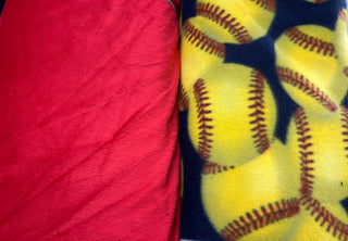 Navy Blue Softball Blanket **Choose Backing & Size *Can Add Customization