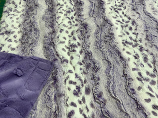 Purple Wild Lynx Minky Blanket * Choose Backing & Size