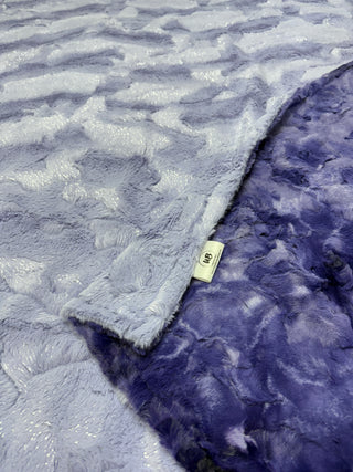Purple Galaxy w/Dazzle Luxe - Double Sided Minky Blanket - READY TO SHIP!