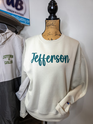 Jefferson Puff Champion Powerblend Crewneck Sweatshirt - Ladies Fit