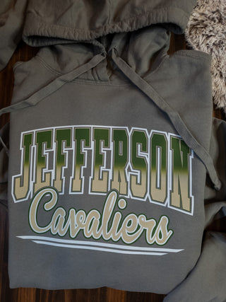 Jefferson Cavaliers Pewter Beach Wash Hooded Sweatshirt