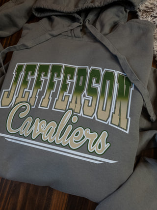 Jefferson Cavaliers Pewter Beach Wash Hooded Sweatshirt
