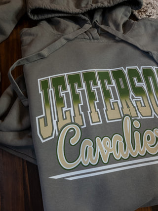 Jefferson Cavaliers Pewter Beach Wash Hooded Sweatshirt