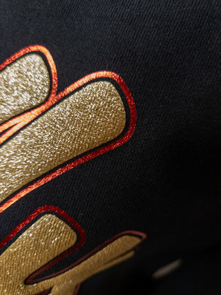 Jolly Sparkle Puff Ladies Black Crewneck