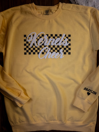 Kernels Cheer Puff Dyed Butter Crewneck Sweatshirt
