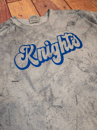 Knights Dusty Blue Colorblast Crewneck Sweatshirt - ADULT LARGE