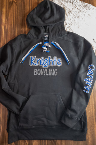 Knights Bowling Rhinestone Lace-Up Hoodie