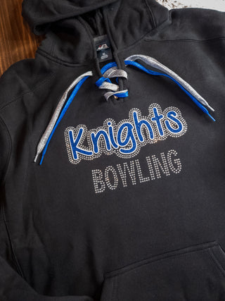 Knights Bowling Rhinestone Lace-Up Hoodie