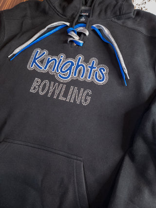 Knights Bowling Rhinestone Lace-Up Hoodie