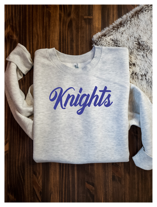 Knights Blue Puff Oatmeal Plush Crewneck Sweatshirt