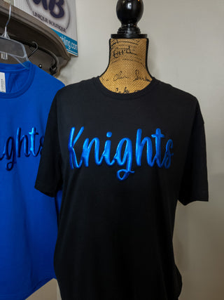 Knights Metallic Puff Black Tee