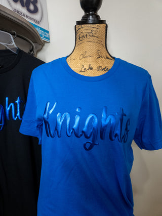 Knights Metallic Puff Blue Tee