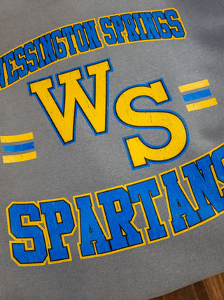 Wessington Springs Spartans Dyed Fleece Crewneck Sweatshirt