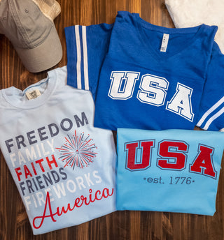 American Freedom Chambray Dyed Tee