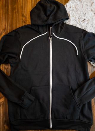 New Ulm Dance Rhinestone Black Sponge Fleece Zip-Up Hoodie