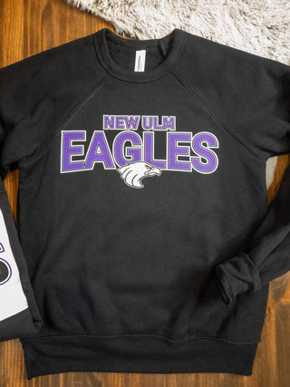 New Ulm Eagles Black Crewneck Sweatshirt