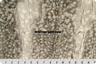 Grey Fawn Spotted Minky w/Grey Minky Blanket - Choose Size