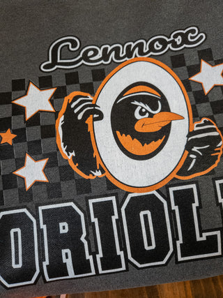 Lennox Orioles Checkered Dyed Crewneck Sweatshirt