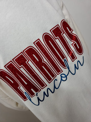 Patriots Lincoln Ivory French Terry Bomber Zip-Up