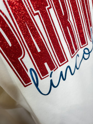 Patriots Lincoln Ivory French Terry Bomber Zip-Up