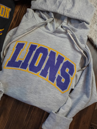 Lions Gray Double Lace Sweatshirt