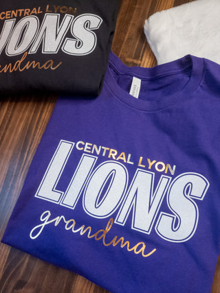 Central Lyon Lions Grandma Purple Tee