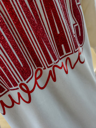 Luverne Cardinals Ivory French Terry Bomber Zip-Up
