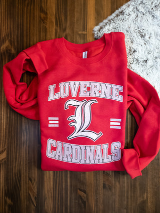 Luverne Cardinals Red Classic Crewneck Sweatshirt