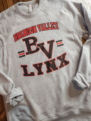 Brandon Valley Lynx Distressed Crewneck Sweatshirt