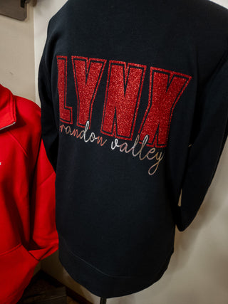 Brandon Valley Lynx Black French Terry Bomber Zip-Up