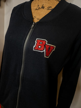 Brandon Valley Lynx Black French Terry Bomber Zip-Up