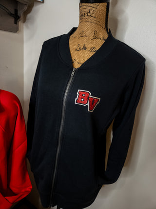 Brandon Valley Lynx Black French Terry Bomber Zip-Up