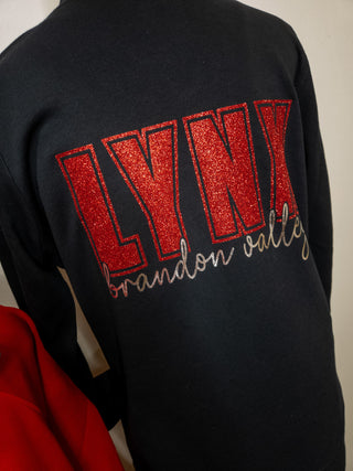 Brandon Valley Lynx Black French Terry Bomber Zip-Up