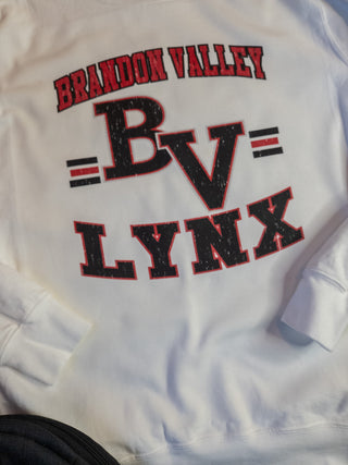 Brandon Valley Lynx Dyed White Crewneck Sweatshirt