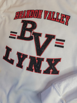 Brandon Valley Lynx Dyed White Crewneck Sweatshirt