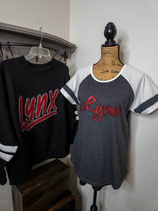 Lynx Rhinestone Colorblock Jersey Tee