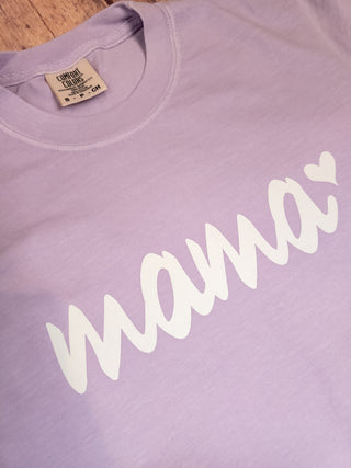Mama Dyed Tee - Orchid & Dusty Blue
