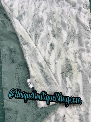 Green Frosted Himalayan Blankets * READY TO SHIP OPTIONS