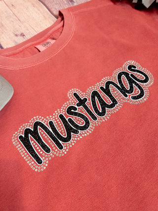 Mustangs Rhinestone Dyed Crewneck Sweatshirt
