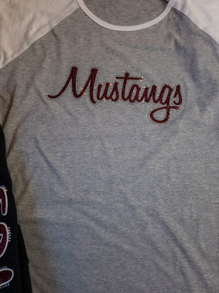 Mustangs Rhinestone Colorblock Jersey Tee