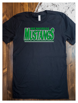 Memorial Mustangs Black Tee