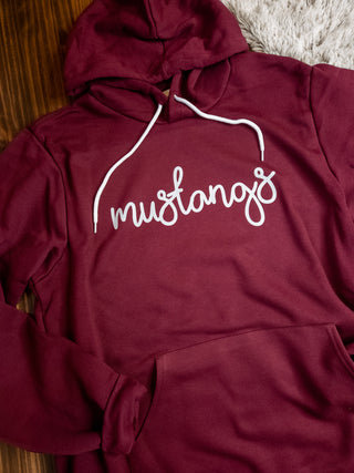 Mustangs Maroon Sponge Fleece Hoodie